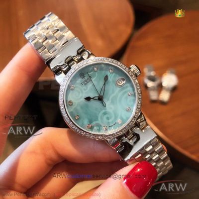 Perfect Replica Tudor Clair De Rose Blue Mother Of Pearl Dial 34mm Automatic Watch